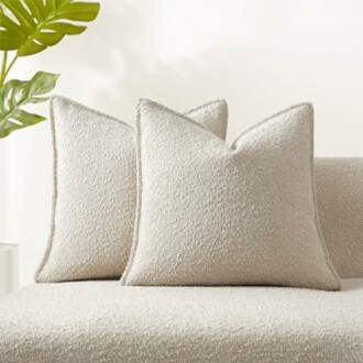 JUSPURBET Boucle Throw Pillow Covers