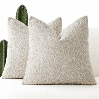 Foindtower Boucle Throw Pillow Covers