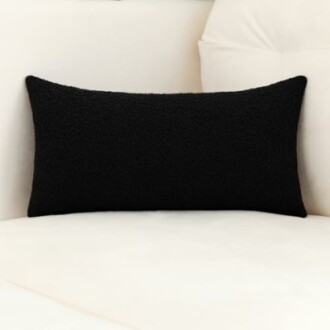 Jeneoo Black Decorative Lumbar Pillow