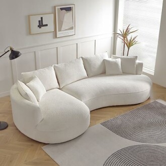 Curved Living Room Sofa Couch