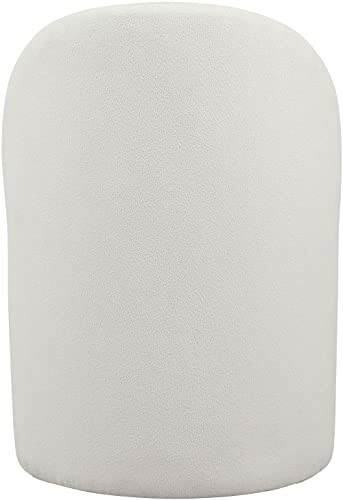 Gray cylindrical foam shape on white background