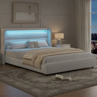 HOMBCK Queen Size Bed Frame