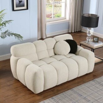 65" Boucle Loveseat Sofa