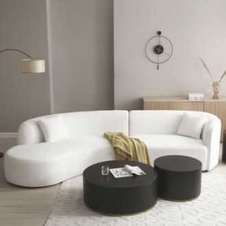 126.37" Curved Living Room Sofa