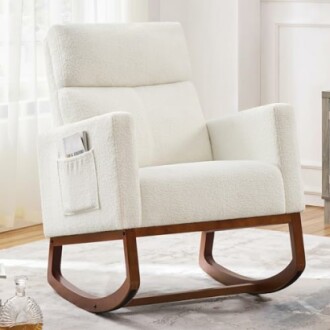 Yaheetech Upholstered Rocking Chair