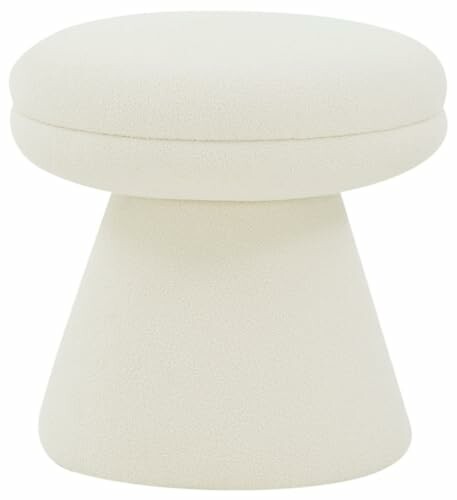 SAFAVIEH Couture Collection Gisella Ivory Boucle Ottoman