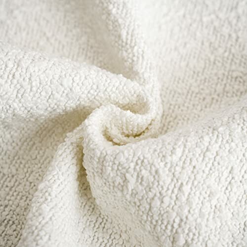 Close-up of textured white fabric